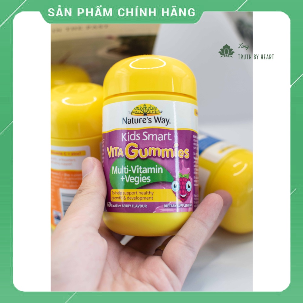 Kẹo dẻo Vitamin Và Rau Quả Nature way, 60 viên
