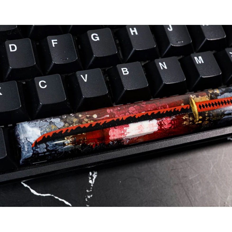 Thanh spacebar katana siêu đẹp, nút bàn phím độc đáo phù hợp cho bàn phím cơ tiêu chuẩn