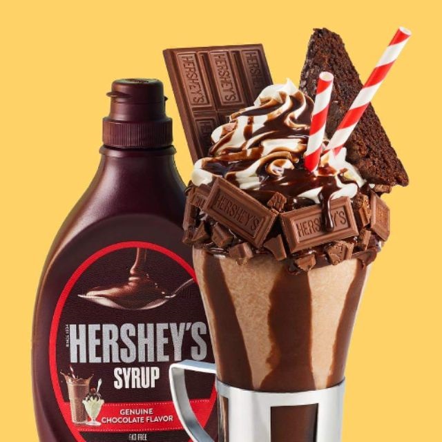 Sốt Socola, Chocolate lỏng Dùng Để Pha Chế Hershey's Syrup Genuine Chocolate Flavor, Chai 680g  1 Lb. 8 Oz.