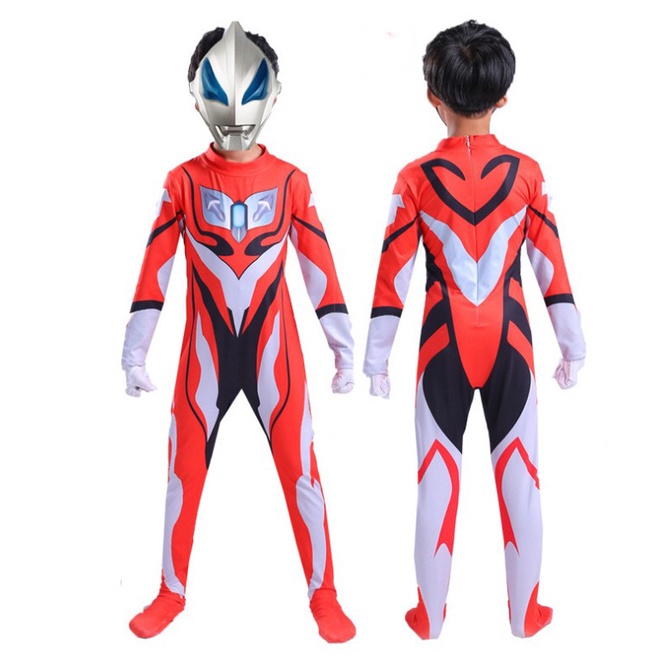 Bộ Áo Liền Quần Hóa Trang Ultraman Tiga Zero Belial Ginga Geed Cho Bé Trai