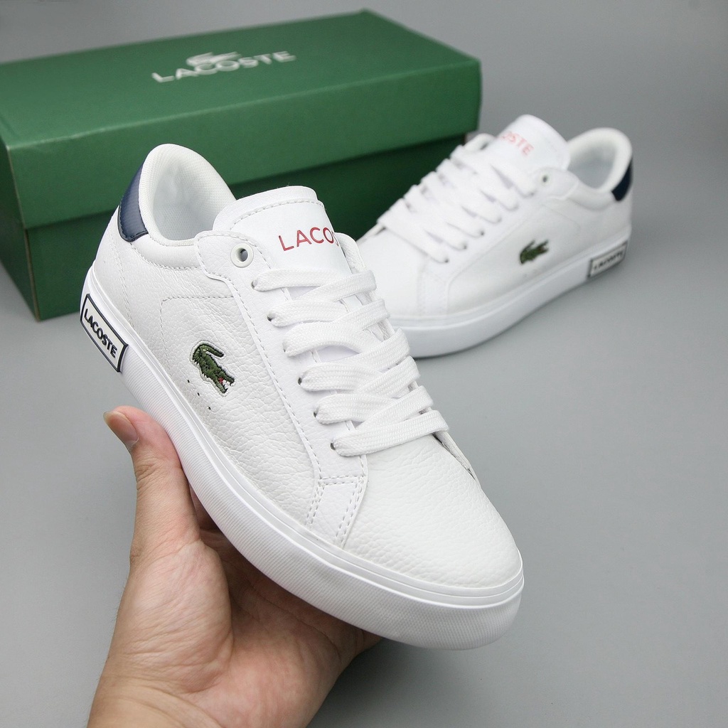 Giày Nam Lacoste 2 Màu Đen - Trắng Full Box, Bill, Thẻ Bảo Hành