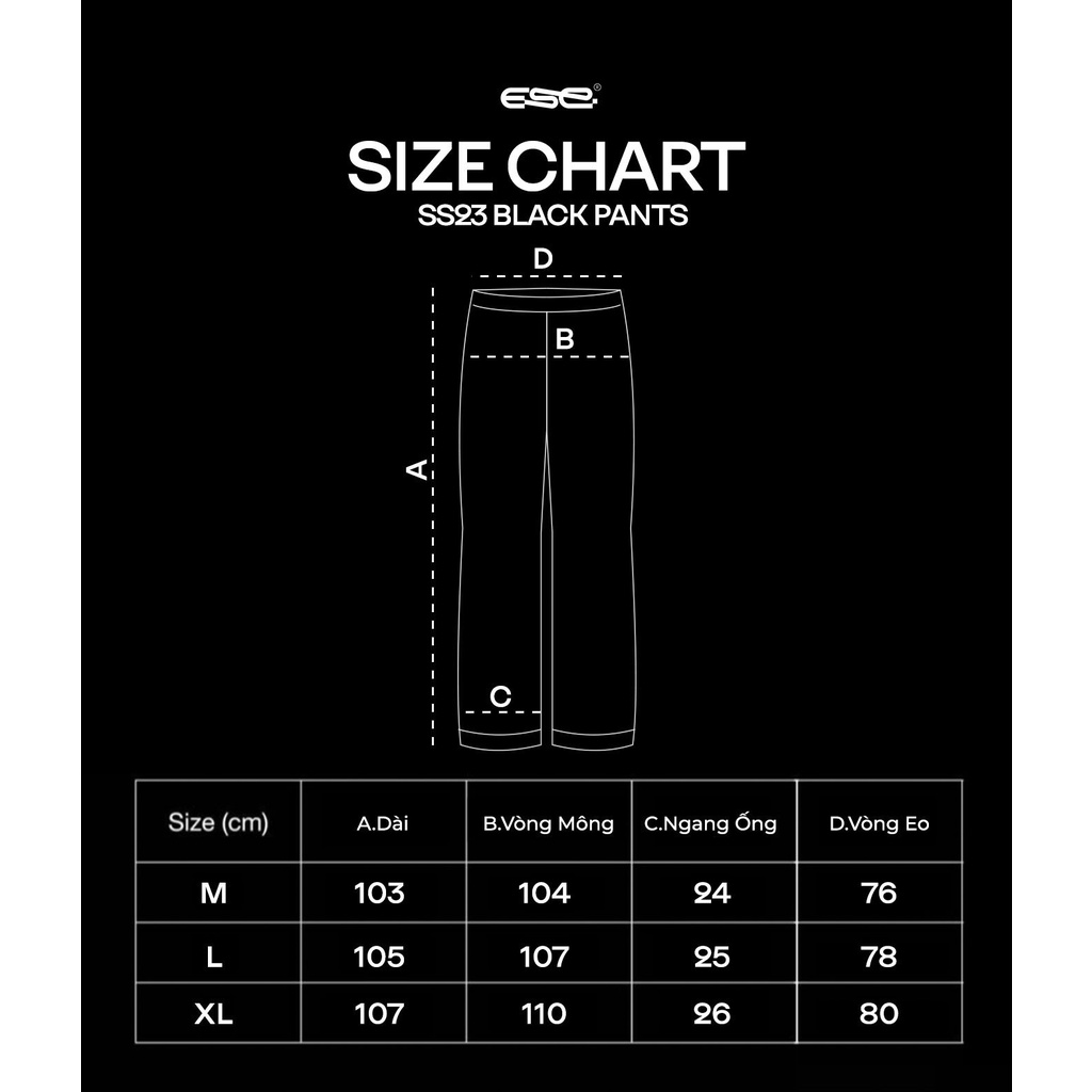 QUẦN TÂY ĐEN BASIC - SS23 BLACK PANTS
