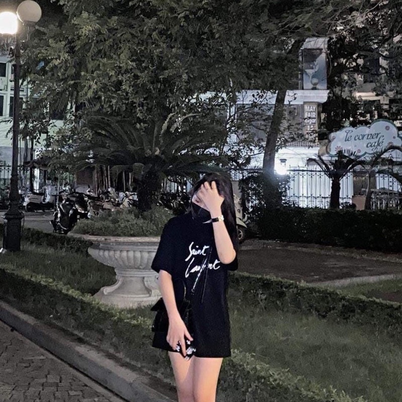 Áo Thun In Logo Basic Form Rộng Unisex Dành Cho Nam Nữ Chất Liệu Cotton.