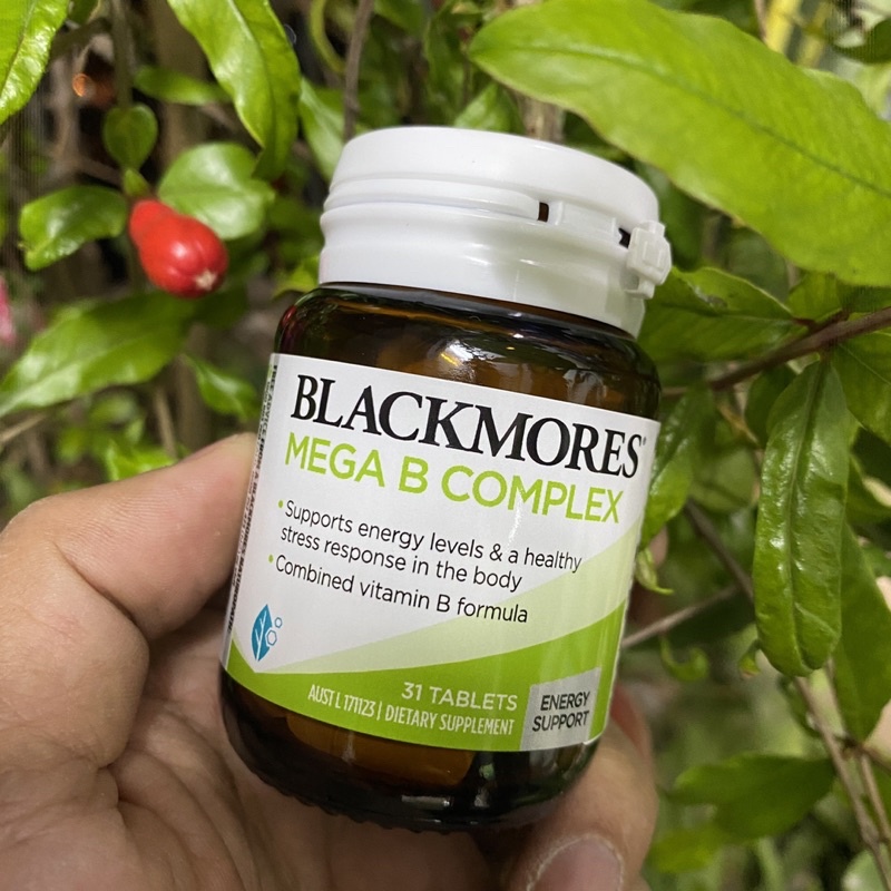 (Hàng Úc) Viên uống bổ sung Blackmores Mega B Complex Energy Support Vitamin B12 31 viên
