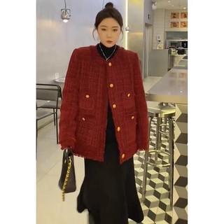 Kèm ảnh thật_ Áo dạ tweed màu sắc mùa lễ tết