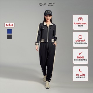Bộ thể thao nữ 𝐂𝐂𝐇𝐀𝐓 phối màu quần bom chất xốp mềm mịn 22ddx8007gt