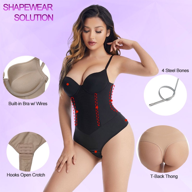 Beonlema Bộ bodysuit Định Hình Toàn Thân Quyến Rũ