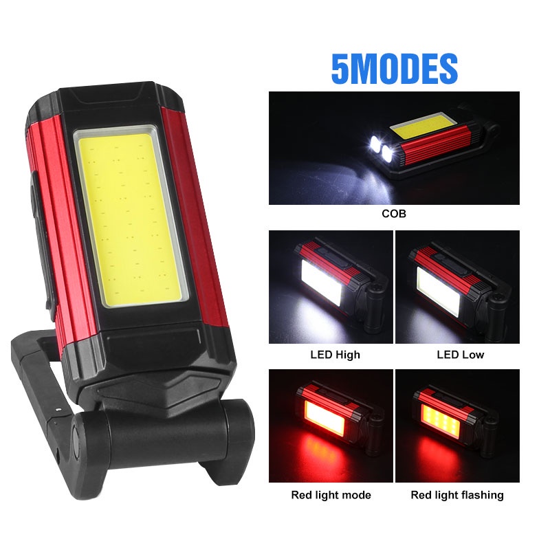 Đèn LED sạc từ tính Sạc USB siêu sáng và tiện lợi với kẹp hút từ tính Đèn LED làm việc có thể điều chỉnh góc