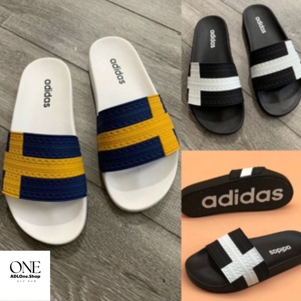 Dép nam nữ quai ngang adidas chữ thập hot, trẻ trung, phong cách Adloneshop