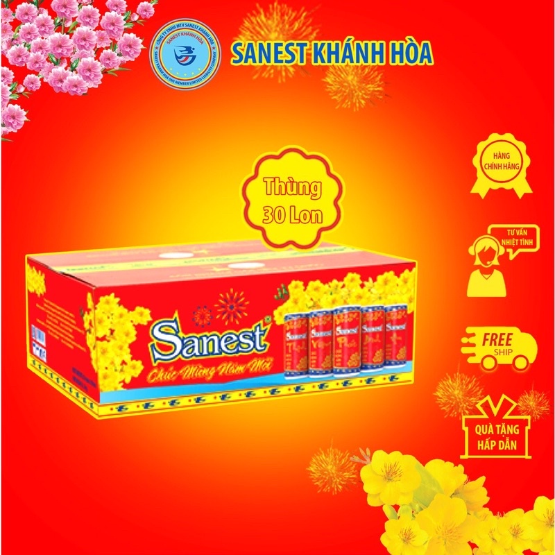 Thùng 30 Lon Nước Yến Sào Sanest Khánh Hoà