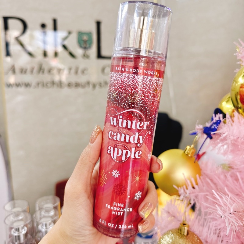 Auth_ GOLDEN BERRY MISTLETOE| WINTER CANDY APPLE |VANILLA BEAN| TWISTED PEPPERMINT  - Xịt Thơm Toàn Thân Body Mist