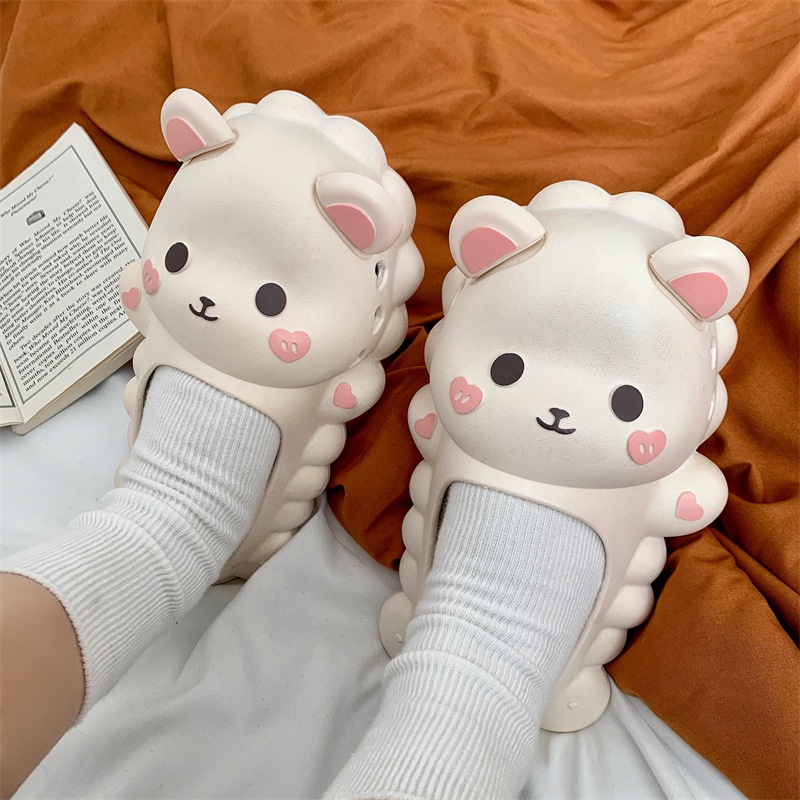 Dép Sandal Đế Dày Mềm Mại Hình Gấu Dễ Thương Cho Nữ