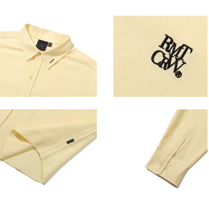 Áo sơ mi unisex kiểu Hàn Quốc brand Romantic Crown chính hãng - sơ mi RC cho oversize | RECENT OXFORD SHIRT