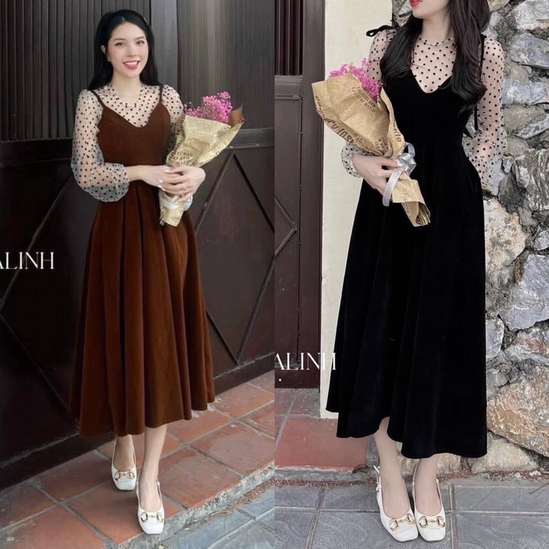 SET ÁO VOAN BI KÈM ĐẦM YẾM NHUNG