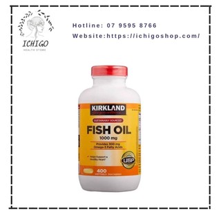 hộp 400 viên Dầu Cá Kirkland Signature Fish Oil Của Mỹ Loại 1000mg