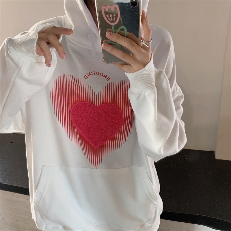 IELGY  IELGY Áo hoodie In Họa Tiết Đơn Giản Dễ Phối Đồ Thời Trang Cho Nữ