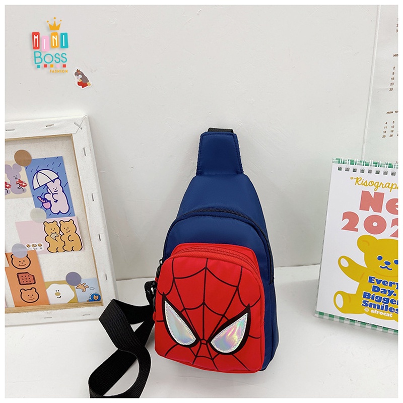 Túi đeo chéo spiderman cho bé trai bé gái túi đeo trước ngực cho bé mini - ảnh sản phẩm 8