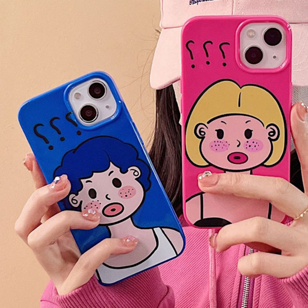 Ốp Điện Thoại TPU Mềm Chống Mồ Hôi Chống Bụi In Hình Cô Gái Hoạt Hình Cho IPhone 14 13 12 11 Pro Max XS XR 8 7 Plus