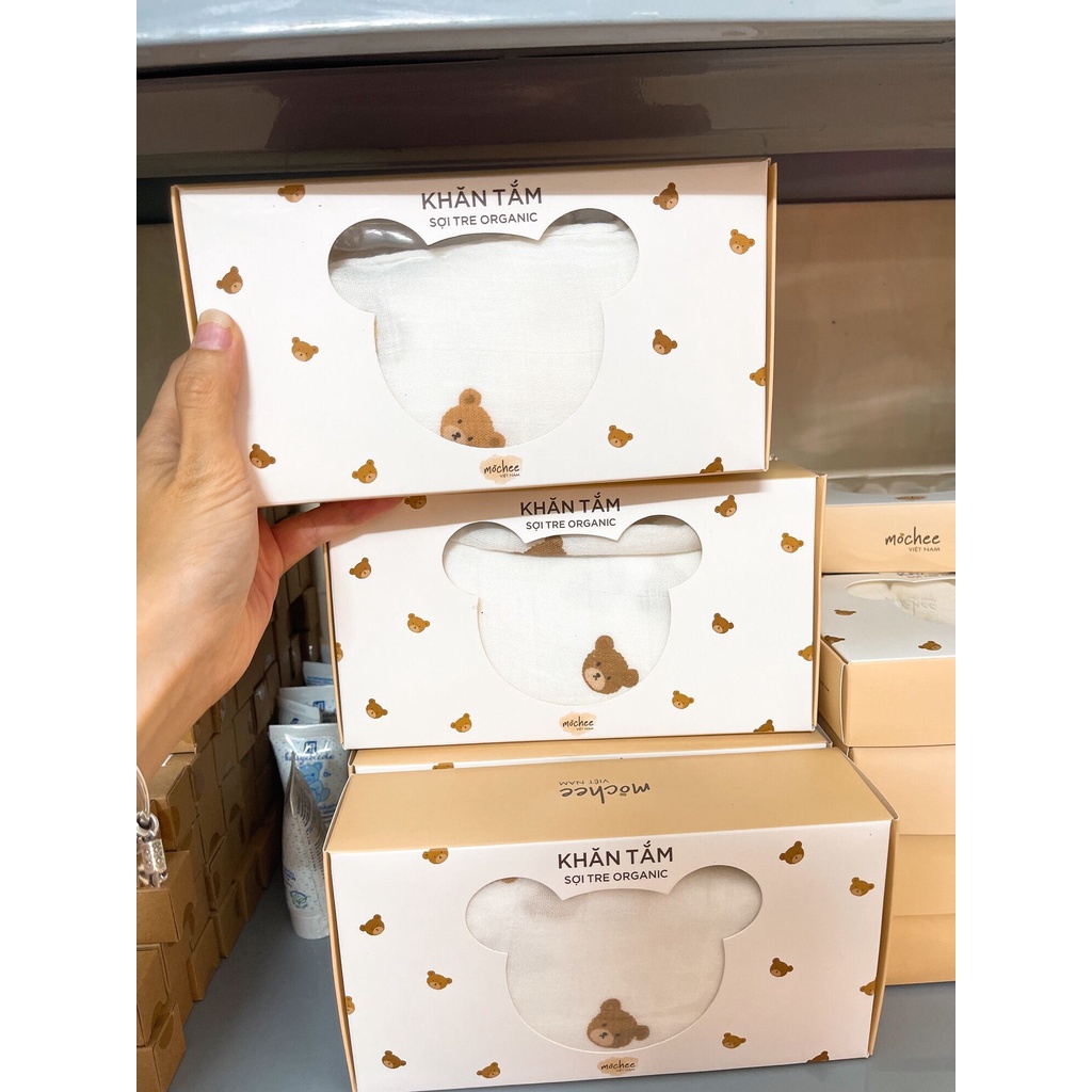 Khăn Tắm Cho Bé Chất Vải Xô Sợi Tre Chính Hãng Organic Siêu Lành Tính Và An Toàn Cho Làn Da Trẻ Nhỏ
