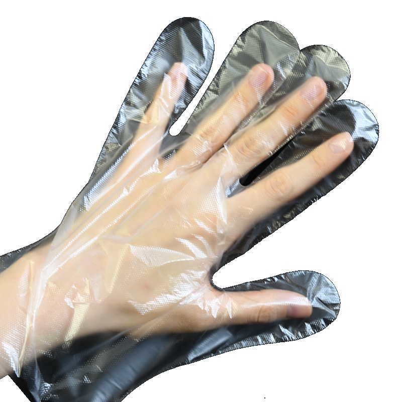 Set 100 găng tay PE trong suốt dùng 1 lần dùng cho y tế và làm tóc, chế biến thức ăn