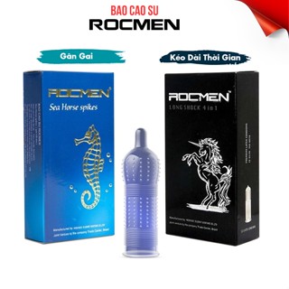 Combo Bao Cao Su Rocmen Đen + Rocmen Xanh - Bcs Gân Gai, Kd-tg (Hộp 12c) | shop_haymua