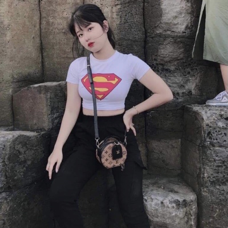Áo croptop Siêu Nhân Super Man in hình 2 mẫu