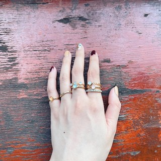 Set nhẫn hạt đá nhiều màu
