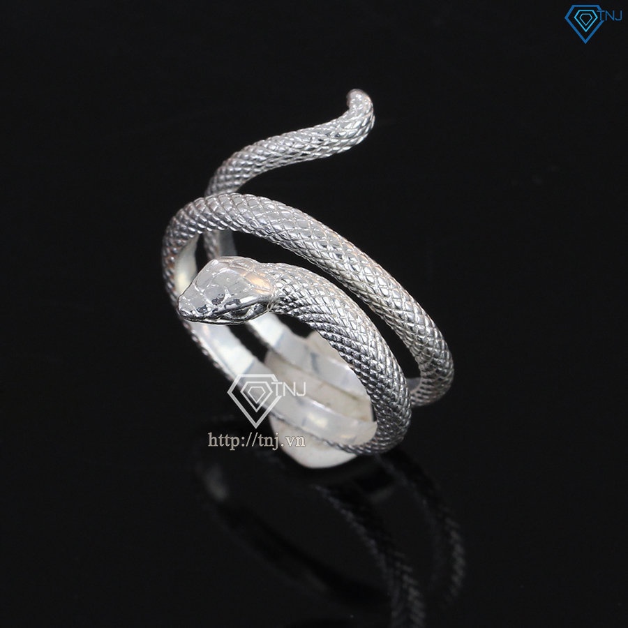 Nhẫn bạc cao cấp hình mãng xà