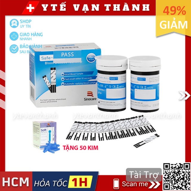 ✅ Que Thử Đường Huyết Sinocare Safe Accu | (Date Xa) -VT0049 | Y Tế Vạn Thành