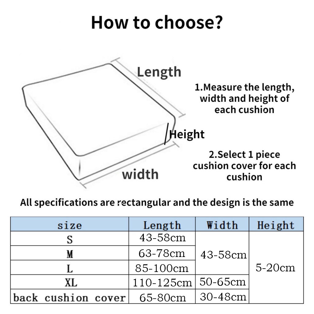 Vỏ Bọc Đệm Ghế Sofa Jacquard Đàn Hồi Màu Trơn Dành Cho Phòng Khách / Phòng Ngủ