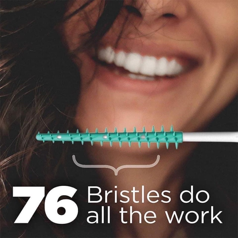 Tăm xỉa răng cao su mềm mại GUM soft picks Sunstar dentist niềng răng vỉ 60 cây tăm