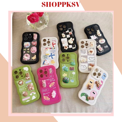 Ốp điện thoại màu hồng in hình động vật 3D thích hợp cho iPhone 13 Pro Max 12 Pro Max 11 X XSMax XR