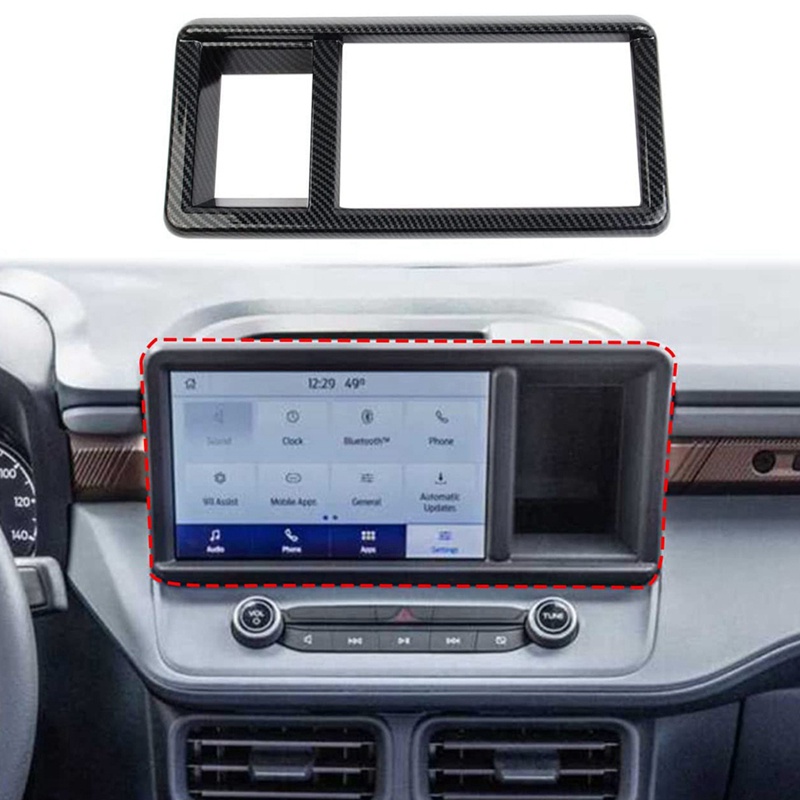 Màn Hình Điều Hướng Trung Tâm Điều Hướng Bằng ABS Sợi Carbon Cho Ford Maverick 2022 +