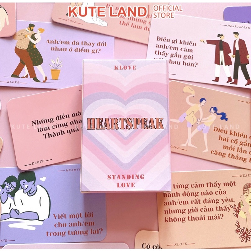 Bộ Bài Tình Yêu HeartSpeak Dành Cho Cặp Đôi 50 Lá Bài Thấu Hiểu Giúp Mối Quan Hệ Đậm Sâu Hơn Từ Bên Trong HSPEAK
