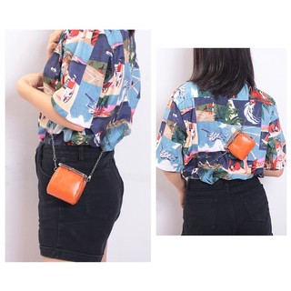Túi đeo chéo nữ mini CHIC & CHEAP da thật LMJ-01