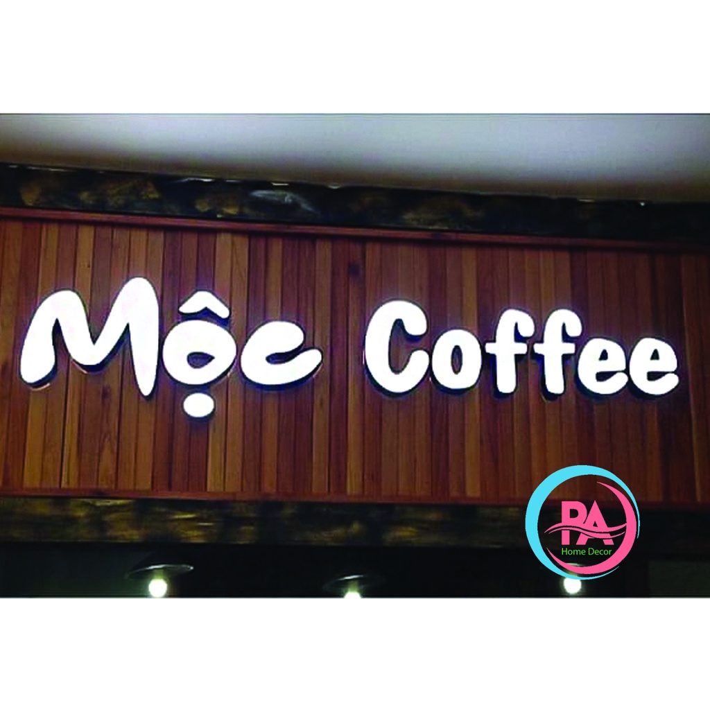 Chữ Nổi Đèn Hắt Sáng Mặt.Biển Nổi Hắt Sáng.Logo Hắt Sáng Mặt.Gia Công Theo Yêu Cầu.Pa.Decorhaoi