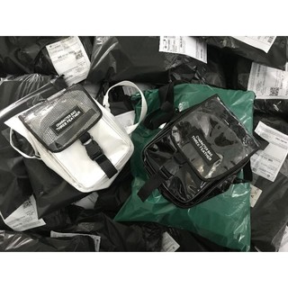 Túi đeo chéo phối lưới da bóng