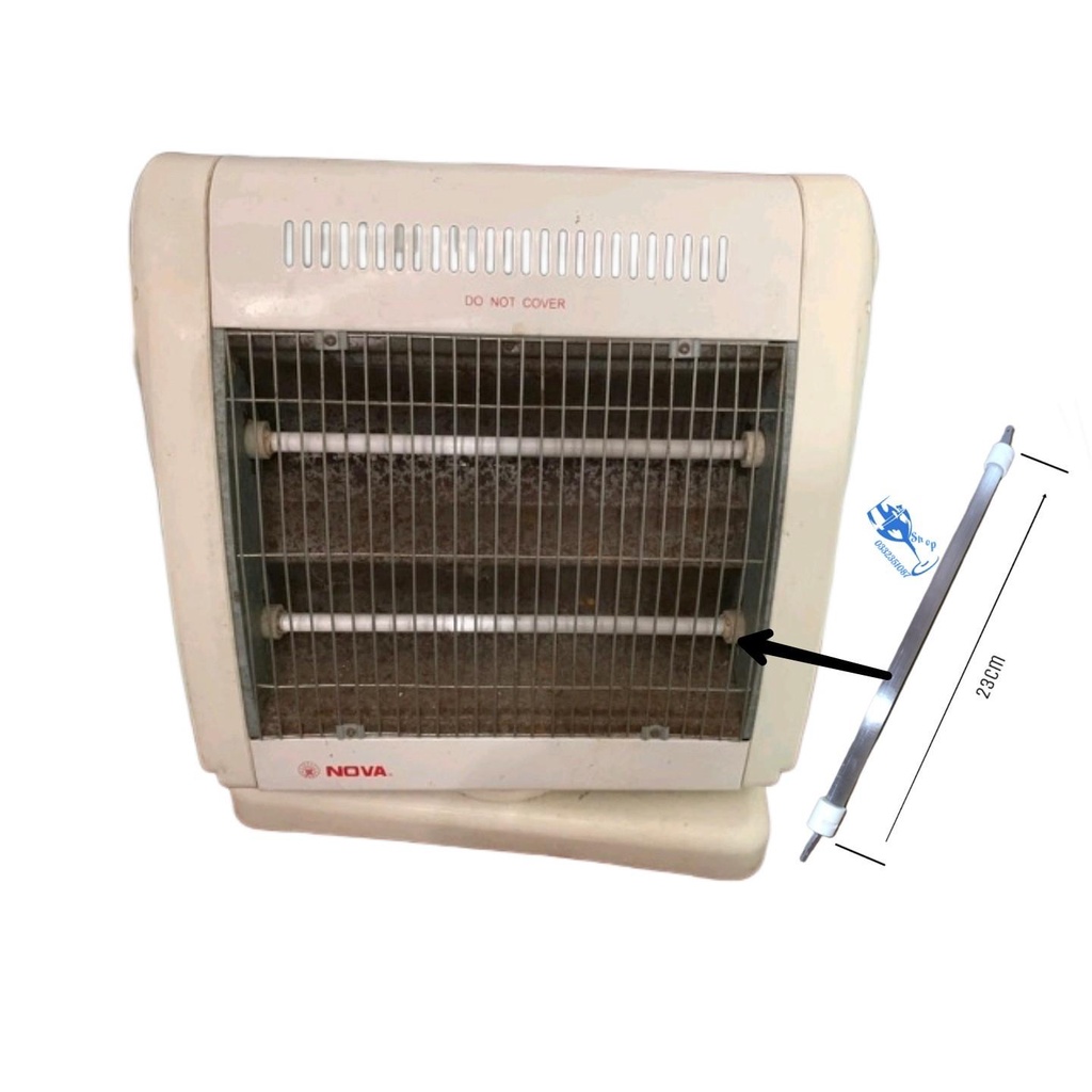 Bóng sưởi, bóng sưởi 23cm đầu tròn lắp đèn nova. bóng tính chiều dài 2 đầu sứ