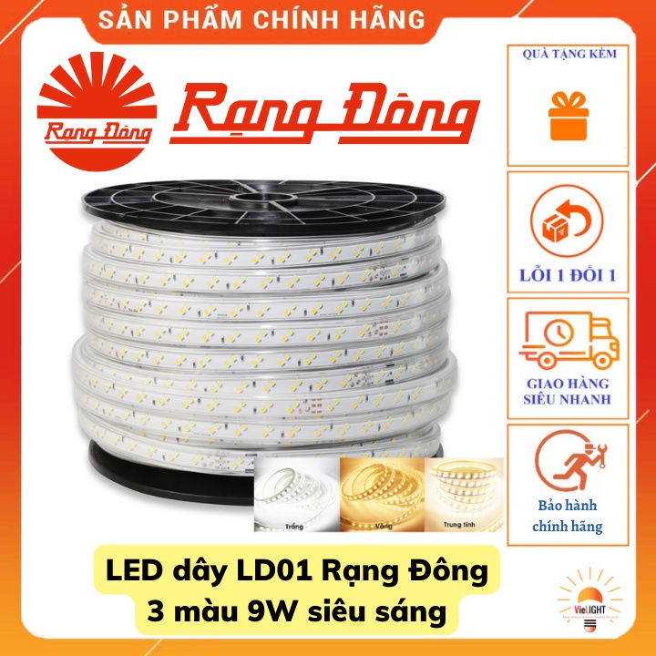 Đèn LED dây Rạng Đông, IP65- Bảo hành chinh hãng