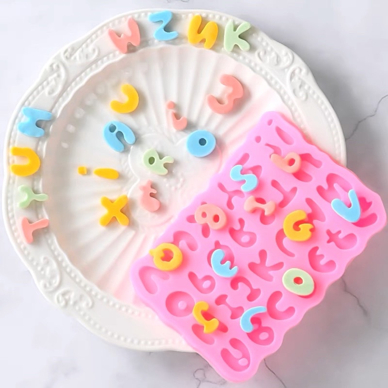 Khuôn chữ silicone cute fondant/đất sét