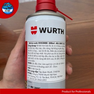 Mỡ bò nước dạng xịt HHS 2000 Wurth 0893106 (Chai 500ml)