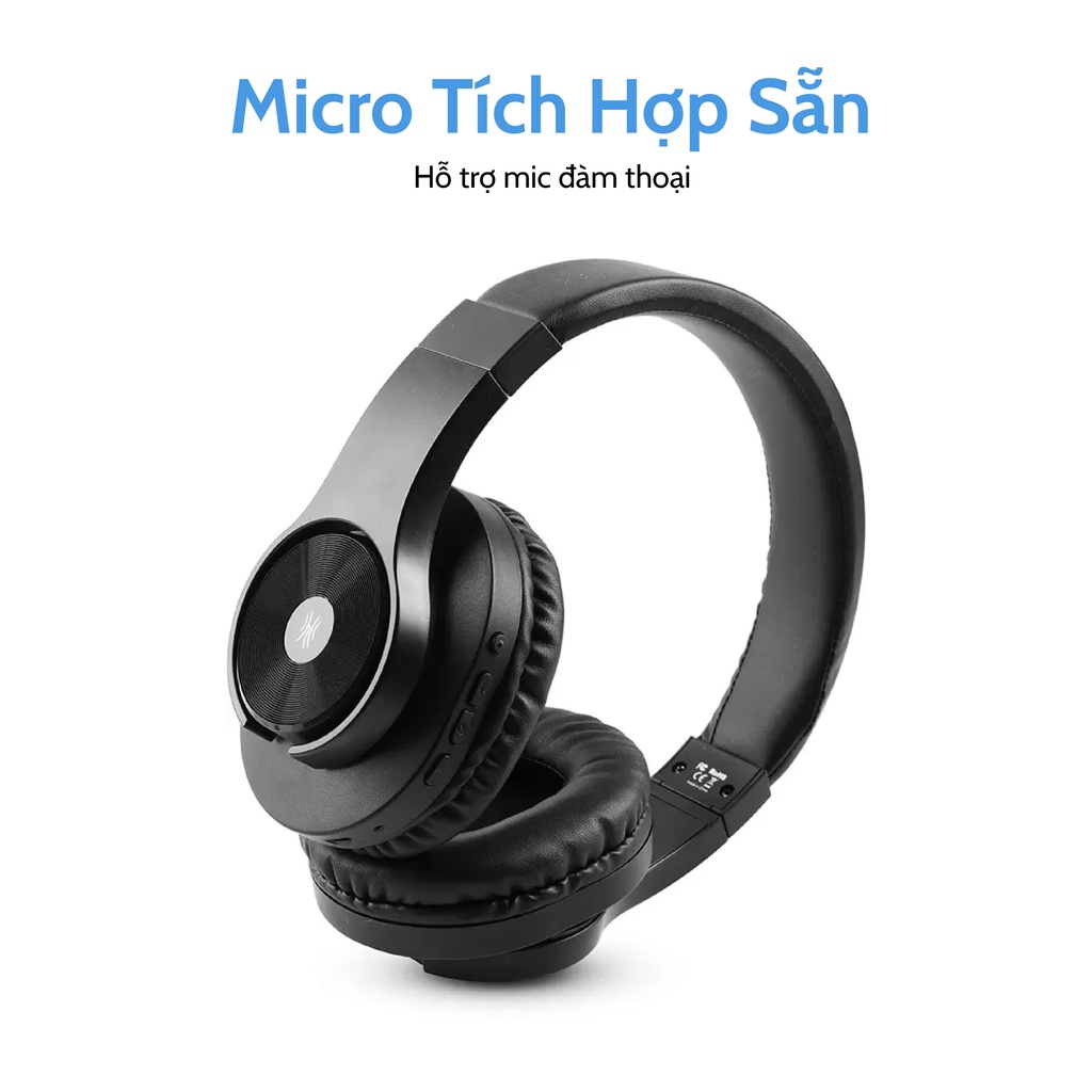 Tai Nghe Bluetooth OneOdio JS18 - Tai Nghe Chụp Tai Chính Hãng, Âm Thanh Chất Lượng, Pin 20h Kèm Jack 3.5, MICOM