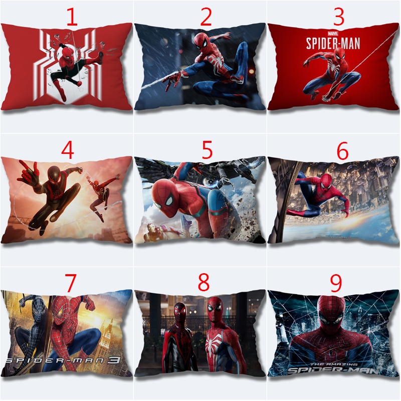 Spider-Man Polyester Gối Trường Hợp Siêu Anh Hùng Spider-Man Một Mặt In Polyester Xe Cushion Cover Trang Trí Nhà
