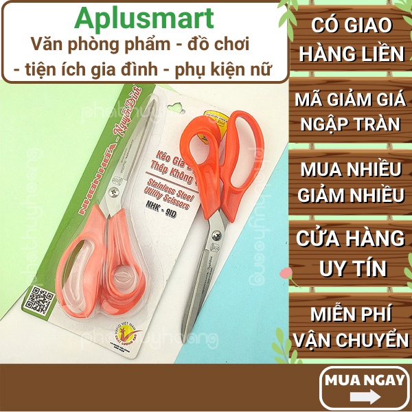 Kéo gia dụng Nhơn Hòa NHK-9ID chất liệu không gỉ cực tiện lợi, giá rẻ ✔️FREESHIP 🛵 - A Plus Mart