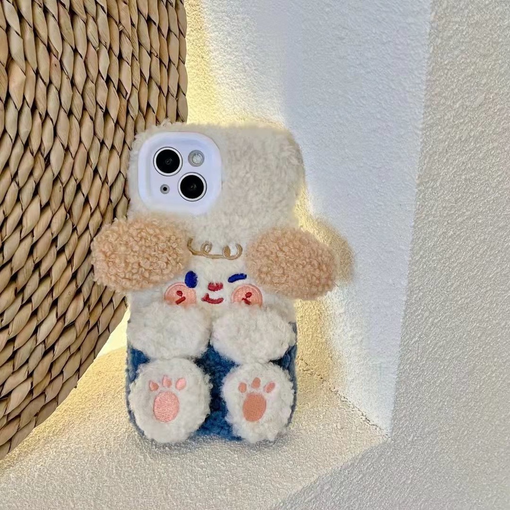 Ốp Điện Thoại Phủ Lông Họa Tiết Hoạt Hình Cho Redmi K50 / Note10 / 11tpro A / 8A