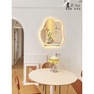 Tranh đồng hồ tráng gương tranh bắc âu ấm áp có đèn led