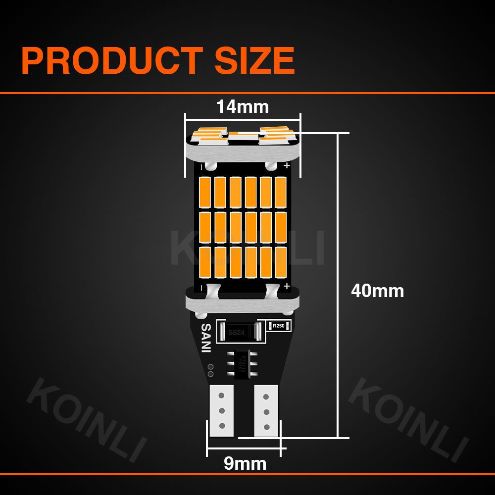 Bóng Đèn LED Tín Hiệu Phanh Xe Hơi 45SMD T15 1156 BA15S 1157 BAY15D P21W T20 7440 7443 W21W DC12V