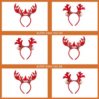 Bườm, băng đô noel cài tóc hình Sừng Tuần Lộc Giáng Sinh Dễ Thương Cho Bé Gái