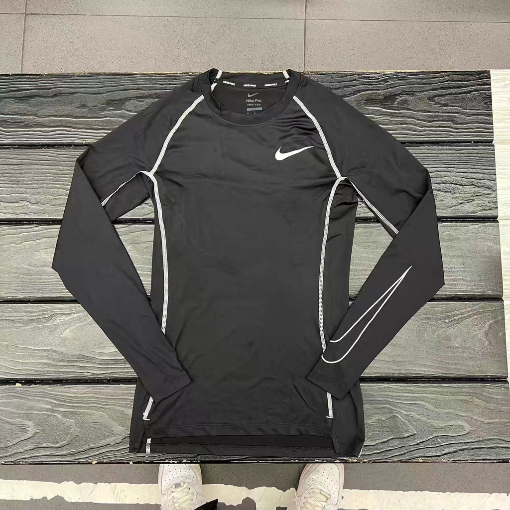 Áo Thể Thao Dài Tay Ôm Dáng Chất Liệu Co Giãn Tốt Nhanh Khô Cao Cấp Cho Nam