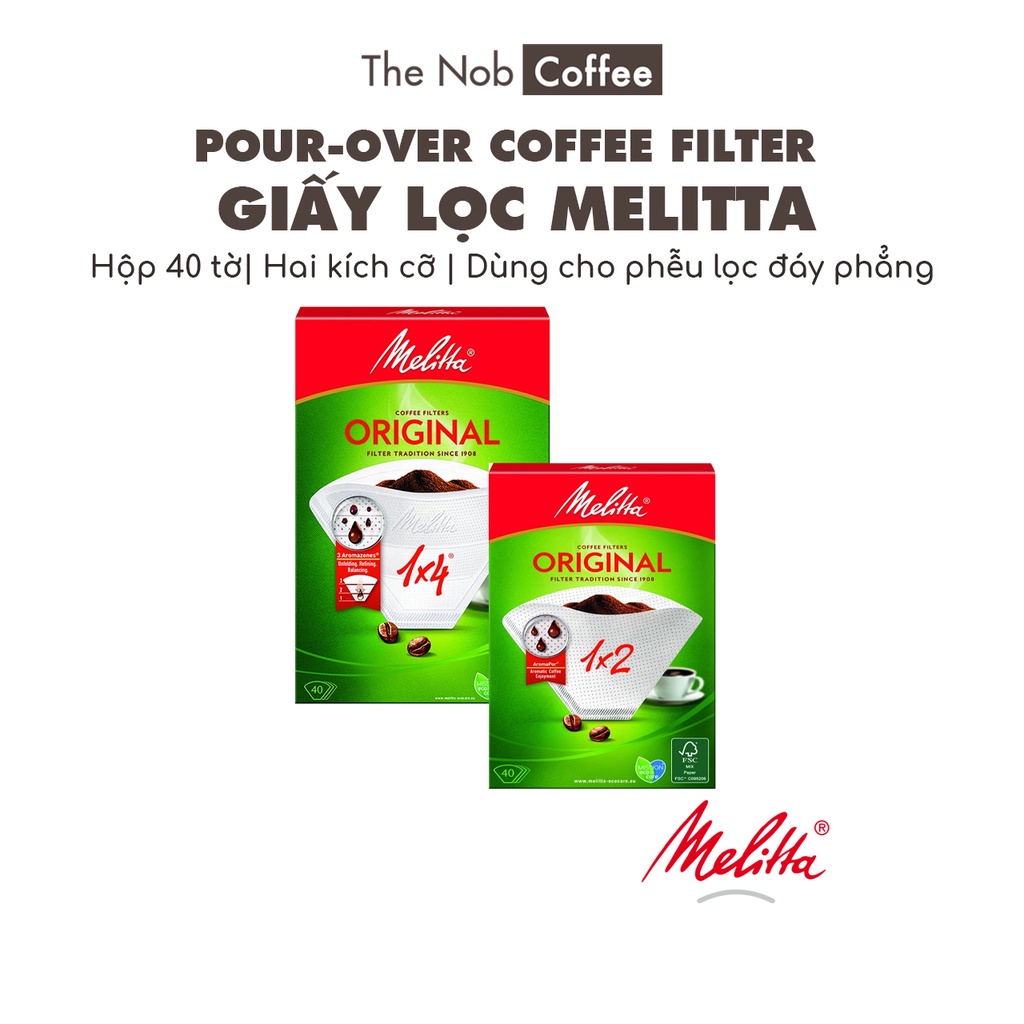 Giấy lọc cà phê Melitta (hộp 40 tờ) | Melitta coffee filter